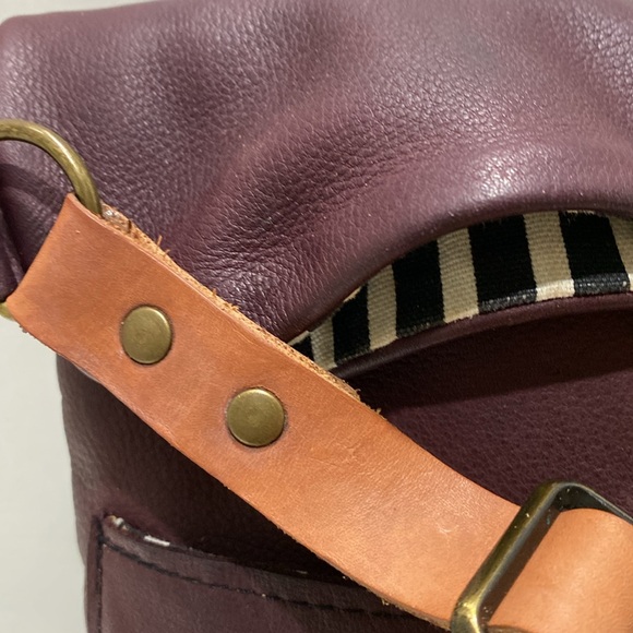 AWL SNAP Brown Soft Leather Flap Crossbody Bag - Picture 6 of 14